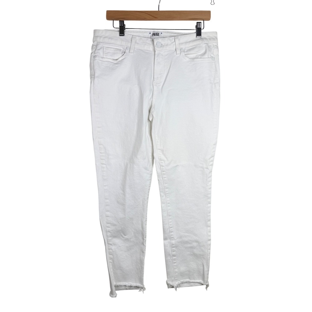 Paige Skyline Ankle Peg Jeans size 31 White